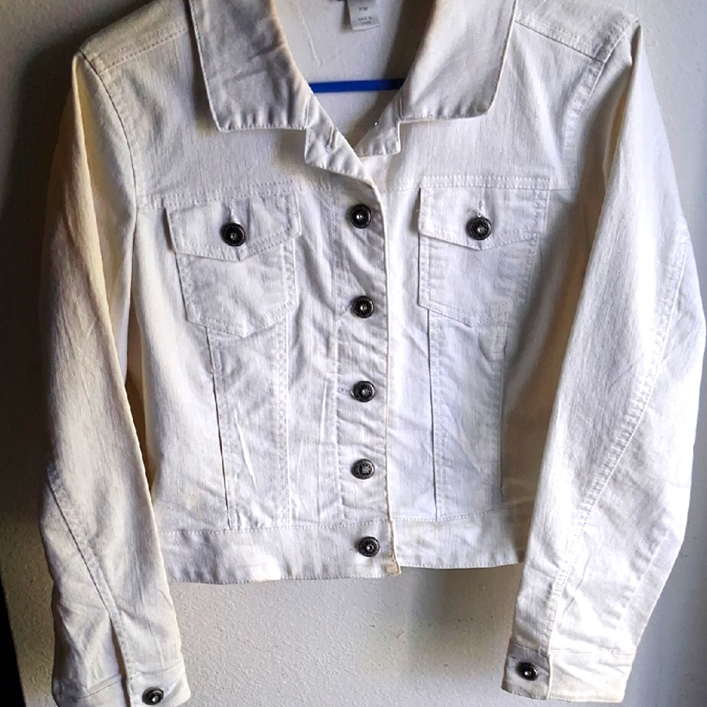 Women's White Denim Jacket